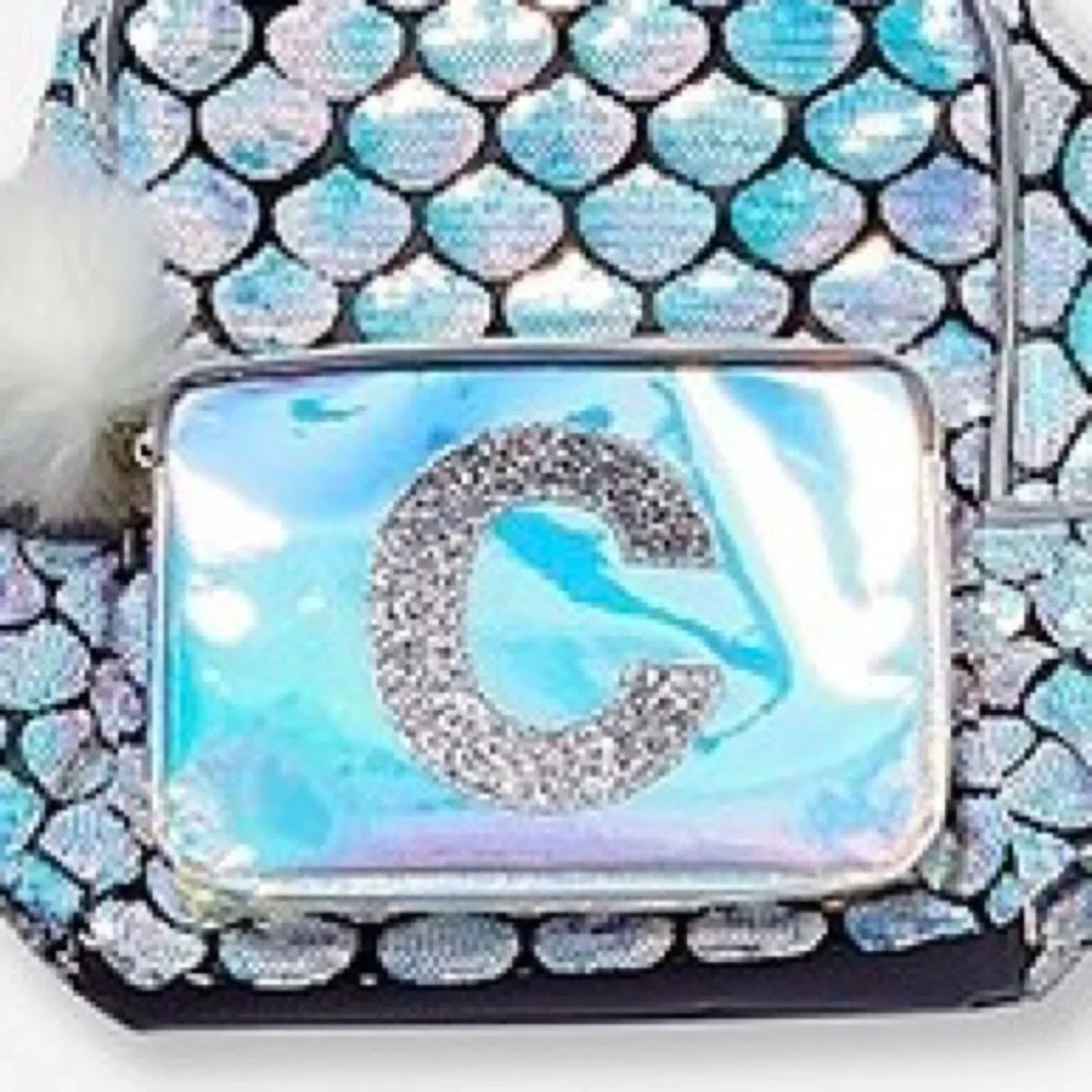 Justice Flip Sequins Mermaid Backpack initial C